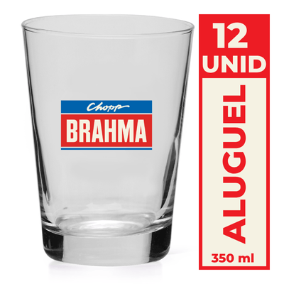 Aluguel Copo Caldereta de Vidro Chopp Brahma 350ml kit 12un