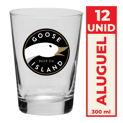 Aluguel Copo Caldereta de Vidro Goose Island 300ml kit 12un