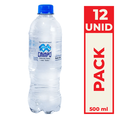 Água Mineral Sem Gás Caiapó 500 ml Pack C/12