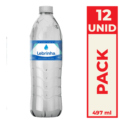 Água Mineral Sem Gás Lebrinha 497ml Pack C/12