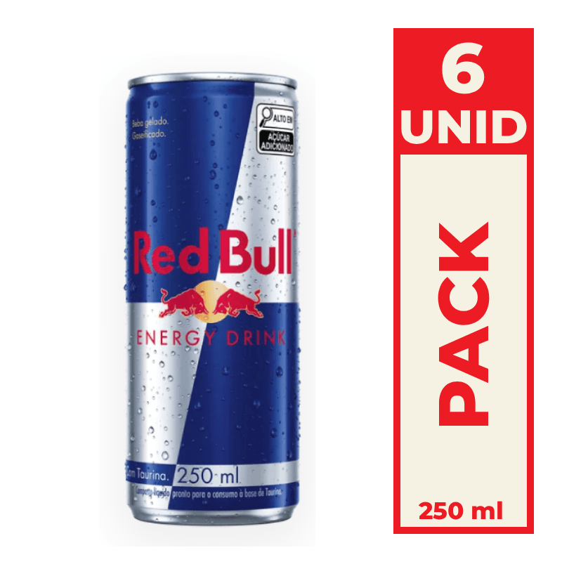 Energético Red Bull Lata 250ml Pack C/6