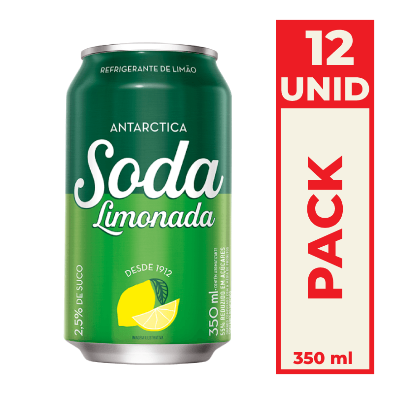 Refrigerante Soda Antarctica Lata Std 350ml Pack C/12