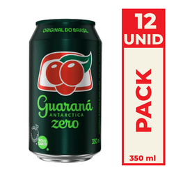 Refrigerante Guaraná Antarctica Zero Lata Std 350ml Pack C/12